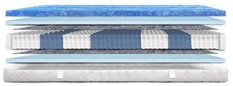 AM Qualitätsmatratzen Premium Gel-Taschenfederkernmatratze 160x200cm H3 24cm - Made in Germany & Oeko TEX Siegel - 7 Zonen Gel-Federkernmatratze 160x200 mit 1000 Federn & Lyocell Bezug