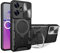 SEAHAI Coque pour OnePlus Nord CE 3 Lite 5G, Style Cool PC + TPU Silicone Antichoc Armure Housse, Étui avec Métal Rotation Magnétique Support y Protection de la Caméra - Noir