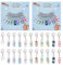 nbeads 22 STK. Imitation Perle Maschenmarkierer, Stern Häkeln Stitch Marker Charms Abnehmbare Legierung Lobster Clasps Verriegelung Stich Marker für Stricken Weben Nähen Schmuckherstellung