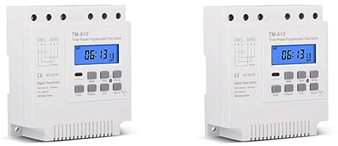 AutoSwan 2X Interrupteur Programmable Triphasé 380V 415V avec Rétroéclairage