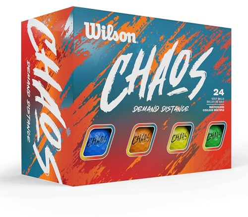 WILSON 2024 Chaos Golf Balls - 24 Balls, Multicolors