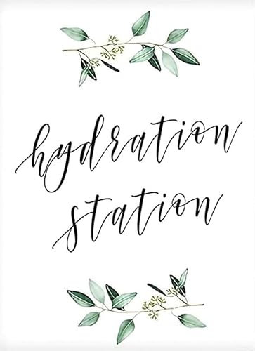 Hydration Station Metal Tin Signs Wedding Drinks Bar Decorative Party Bar Signs Beverages Table Decoration Signage Drink Tin Sign 8x12 Inch