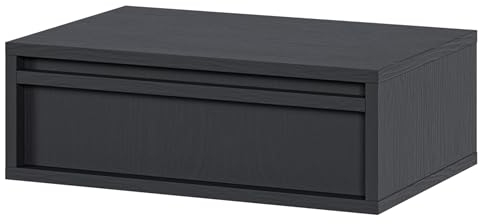 Selsey Nachttisch Beistellschrank Beistelltisch Nachtschrank 50 cm Hängend mit Schublade Schwarz Evo