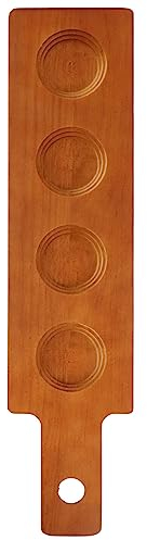 HOLIDYOYO Beer Flight Board, Beer Flight Tasting Serving Tray Beer Sampler Paddle Board Shot Glasses Serving Tray for Beer Wine Whiskey Coffee Margaritas Cocktails, 3T8411002E33187V