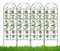 RELAX4LIFE Rankgitter 4er Set, Rankzaun Metall, Garten Spalier zum Stecken, Gartendeko Rosengitter Gartenzaun, Rankhilfe für Rosen Blumen Kletterpflanzen (180 x 50 cm,Schwarz)