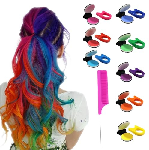 8er-Pack Haarkreide FüR MäDchen Haarkreide FüR Kinder Haarfarbe Auswaschbar Auswaschbare Haarfarbe TemporäRe Haarfarbe Kinder, Haarkreide Geeignet Für Mädchen, Haarfärben