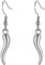 Amaxer Italienische Horn-Ohrringe für Frauen, Cornicello Glücksamulett, Schutzschmuck, Edelstahl, baumelnde Tropfenohrringe, Edelstahl
