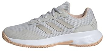 Adidas Damen Gamecourt 2.0 Tennis Shoes, Grey one/Cyber met./Powder Coral, 39 1/3 EU