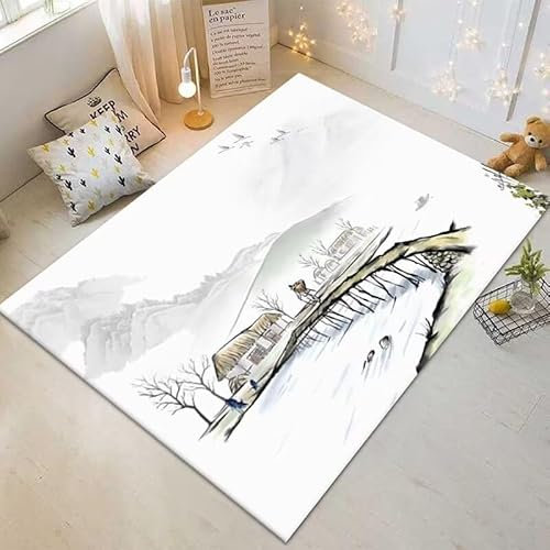 Kunsen 50X80CM Teppich Läufer Wohnzimmerdekoration, moderner Kurzflor-Innenraum, Flur, Schlafzimmer Nach Maß Mehrfarbig Günstiger Kinder