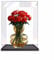 TRUSTFAR Acrylic Dustproof Display Case Designed for LE-GO 10328 Rose Bouquet Building Block Model, Transparent Box, Display Box Compatible with Le-go 10328. (No model) (2mm Black)
