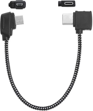 ZyFurn Cavo da micro AB a USB C, 15 cm, per telecomando DJI Mavic USB C, cavo di ricarica e data, cavo dati per DJI Mini SE, Mavic Mini, Mavic 2 Pro/Zoom, Mavic Air, Spark, Mavic Pro Platinum