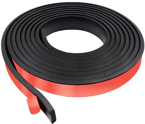 Tira de goma adhesiva de neopreno de 20 mm de ancho x 10 mm de alto x 3 m de largo, rollos de goma sólida para bricolaje, arandelas, manualidades, almohadillas, protección de suelos, soportes, sellado