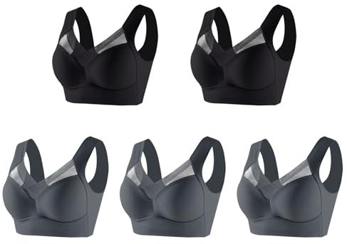 Reggiseni da donna Adesivo Adesivo Vanity Panel Abbigliamento Reggiseno Adesivo Yoga Crop Vest Reggiseni Anti Cadenti Supporto Schiena Reggiseni Materni Grigio Imbottito Reggiseno con ferretto, Bk3.,