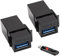 Mixnexorad Acoplador de Conector Keystone USB, Inserto de Conector Keystone USB, Enchufe de Panel de Salida USB 3.0 Hembra a Hembra de 2 Piezas, Extensión del módulo de Placa de Pared USB para