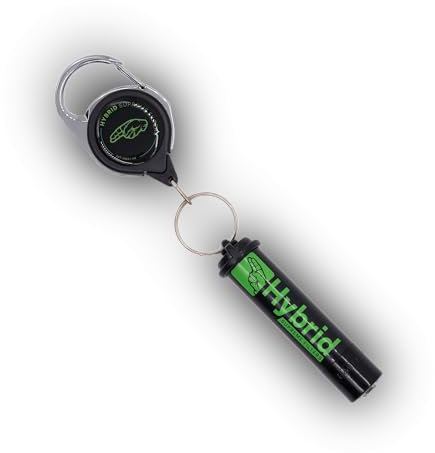 Cloop Clipper Feuerzeughalter mit Rückzugmechanismus, Recycelter Kunststoff, Lighter Leash (Schwarz)