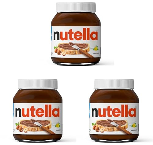 Nutella - Crema Spalmabile alle Nocciole e Cacao, Senza Glutine, Conservanti e Grassi Idrogenati, Ideale a Colazione, Vasetto da 600 gr (Confezione da 3)