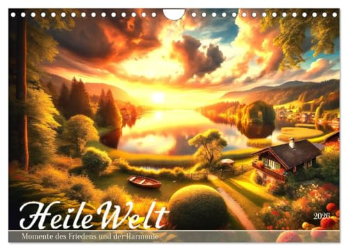 Heile Welt - Momente des Friedens und der Harmonie (Wandkalender 2026 DIN A4 quer), CALVENDO Monatskalender: Ein Jahr voller idyllischer Szenen, die zum Träumen einladen. (CALVENDO Natur)