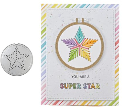 Stern Stanzschablone, Metall Stanzformen Set für Kartenherstellung | Stanzbögen, Die Cuts für DIY Scrapbooking, Fotoalbum, Journale Prägungen,Karten Dekorative