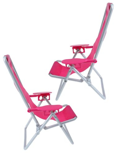 Hohopeti Miniatur Strandstuhl Klappbar Für Puppenhaus Kinder Kleiner Liegestuhl Modell Dekoration in Strandkorb Optik Sicher Und Leicht Zu Verstauen