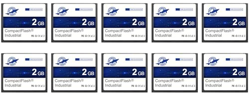 Dogfish Carte Mémoire Compact Flash 2Go 10PACK, Carte CF Type I pour Équipement Industriel et Appareil Photo Numérique Ancien Modèle