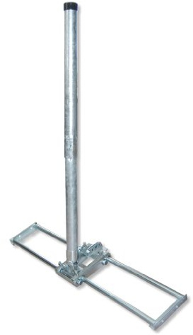 Koscom Dachsparrenhalter ZHQ 18/110 | Steckmast 110cm | Mastdurchmesser 48mm | Für Sat Spiegel bis 100cm | Sparrenabstand 55–90cm | Mastneigung frei einstellbar | Montage auf/unter/zwischen Sparren