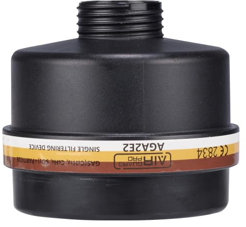 AirGuard Pro® AG700 Atemschutz Set Halbmaske mit AGP3R1 P3 Partikelfilter – EN 140 & EN 143 – Schutz vor Feinstaub, Aerosolen & Partikeln – Gewinde und Bajonettanschluss