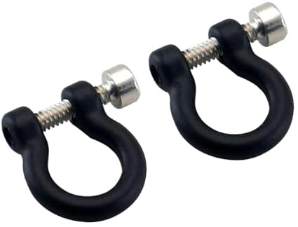 COMODO RC Crawler Tow Hook 1/18 1/24 Scale U-Ring Towing Hooks Kompatibel mit FCX18 LC80 SCX24(Black-B)