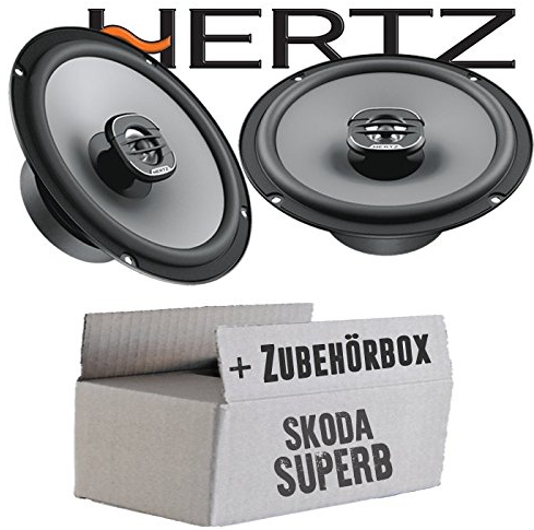 Lautsprecher Boxen Hertz X 165-16,5cm Koax Auto Einbauzubehör - Einbauset passend für Skoda Superb Front Heck - justSOUND