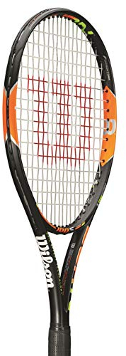 Official Brand Wilson Burn 100S Tennisschläger für Erwachsene, Schwarz/Rot, Unisex-Erwachsene, schwarz/red, L2