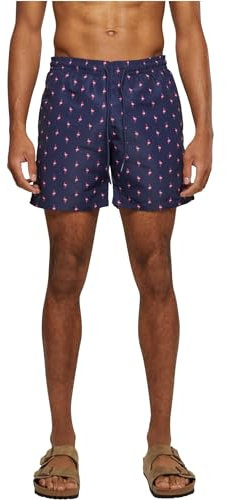 URBAN CLASSICS Bañador Hombre Bermudas Cortos, Shorts de Baño para Natación, Secado Rápido para Vacaciones, Color: flamingo, Talla: XXL
