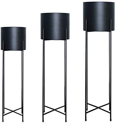 CGF-Pflanzenregale Blumenregal Regal Landing Plant Stand Blume Leiter Balkon Eisen Schlafzimmer Büro Wohnzimmer Terrasse 3 Größe schwarz