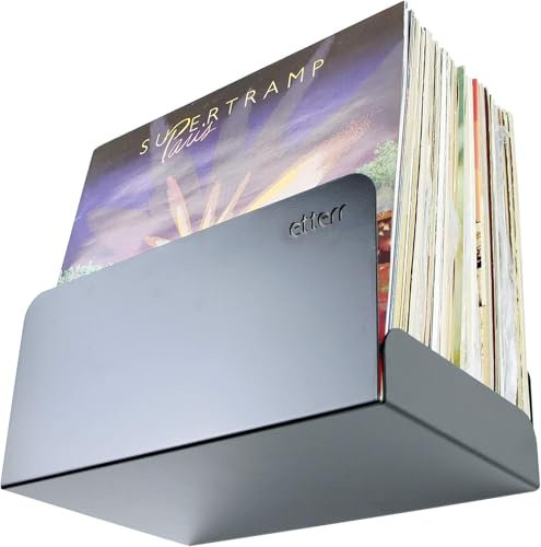 etterr | Porta Vinili da Parete | per 50 Vinili | 100% Acciaio | Prodotto in Europa | Porta Dischi Vinile | Mobile Vinili | Porta Vinile da Parete | Porta CD da Parete | Portavinili | Vinyl Holder