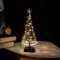 Honesty Santa's Tree,XS Black Mini Weihnachtsbaum Tree 40 warmweiße LEDs auf Kupferdraht, mit Ladedatenleitung ， Tischlampe & schönen Dekorationen für Ihre Zimmer, 260mm Hoch
