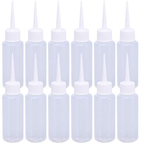 DOITOOL 20 Stücke Spritzflasche Kleine Quetschflaschen mit Kappe Nachfüllbare Condiment Squeeze Flasche Kunststoff Tropfflaschen für Kunst Handwerk BBQ Öl Ketchup Sauce 50ml