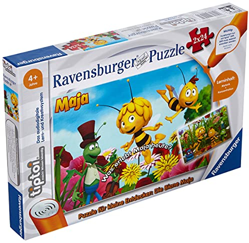 Ravensburger tiptoi 00047 - Puzzle für kleine Entdecker: Die Biene Maja / 2x24 Teile Puzzle ab 4 Jahren