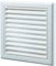 FANTRONIX White Louvre Vent Cover with Integrated Fly Mesh – 155mm Square Frame with 100mm (4 inch) Circular Spigot