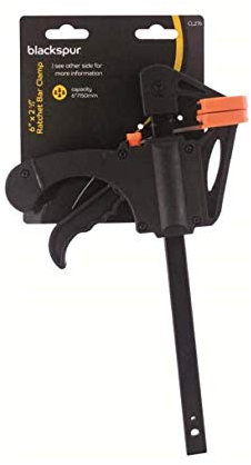 Garden Mile Ratchet Bar Clamp Strong Lightweight Spreader DIY Hand Tool Heavy Duty Home Professional Use Ratcheting Tool (1x 6” X 2½”)