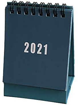 Tischkalender 2020.8-2021.12, schlichtes Design, Stehkalender Organizer, Klappkalender, Tageskalender, Jahresplaner, Marineblau