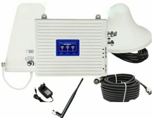 KIT RIPETITORE AMPLIFICATORE TRE BANDA 8 - 3 - 1 (900 1800 2100Mhz) GSM 2G 3G 4G LTE COMPATIBILE CON TUTTI I GESTORI CHE TRASMETTONO IN BANDA 8 3 TIM VODAFON TRE WIND ILIAD ho Ecc