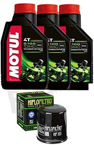 KIT TAGLIANDO 3 5100 10W40 FILTRO OLIO HIFLOFILTRO COMPATIBILE CON FZ6 S2 2004 2005 2006 2007 2008