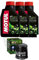 KIT TAGLIANDO 3 5100 10W40 FILTRO OLIO HIFLOFILTRO COMPATIBILE CON FZ6 S2 2004 2005 2006 2007 2008