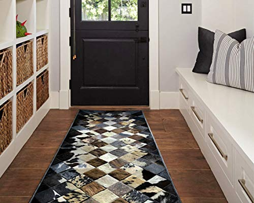 Vip-leather NEU KUHFELL Patchwork Teppich Cod MYC4000 (100 x 160 cm)