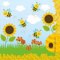 20 Servietten * SÜSSE Bienen * für Kinderparty und Kindergeburtstag | Biene Bee Honig Honigbienen Napkins Papierservietten Party Set