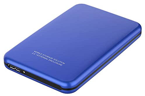 TWDYC Hard disk esterno HDD da 1 tb/320 gb/60 gb, USB 3.0 portatile di backup per dispositivi mobili, adatto per PC, laptop, desktop, MacBook, Xbox One, Ps4, Smart TV (1 TB, blu)