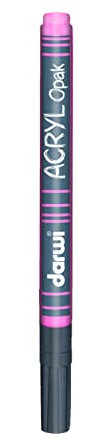 DARWI - DA0220014476C - Un Marqueur Pointe Fine 1 MM - Peinture Acrylique Opaque - Rose clair - 3 ML - Multi-surfaces - Loisirs Créatifs - Activité Manuelle - Bricolage - DARWI ACRYL OPAK