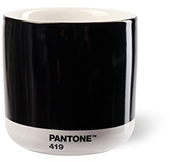 PANTONE Porzellan Latte Macchiato Thermobecher, 220ml, Black 419 C
