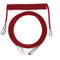 EPOMAKER Cable USB Tipo C de 1,8 m, Tipo C a USB A, TPU, Cable mecánico en Espiral para Teclado de Videojuegos con Conector de Aviador extraíble para Teclado Gaming (Rojo)
