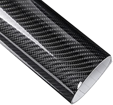 6D Selbstklebende Kohlefaser Folie,Asudaro Autofolie Carbon Folie PVC DIY Auto Folie Hochglanz Wasserdicht Auto-Aufkleber-Kleber Flexibel Auto Shutz Folie Dekoration für Auto Computer Motorrad