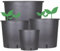 Weedness Pot de Fleurs Rond 7 litres 22 x 22 cm Noir pour l'intérieur et l'extérieur - Pot de Plantes Angulaire pour Balcon et Jardin