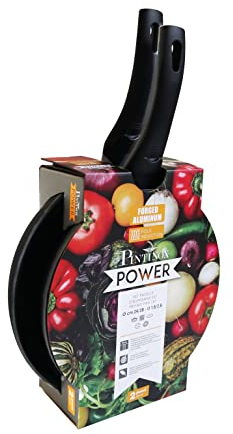 Pintinox Set 2 Padelle Energy, in Alluminio Forgiato, Adatto l'Induzione, Interno Antiaderente, Manico in bachelite Soft Touch, Diametro 24-28 cm